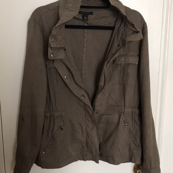 Khaki linen jacket - Picture 5 of 6